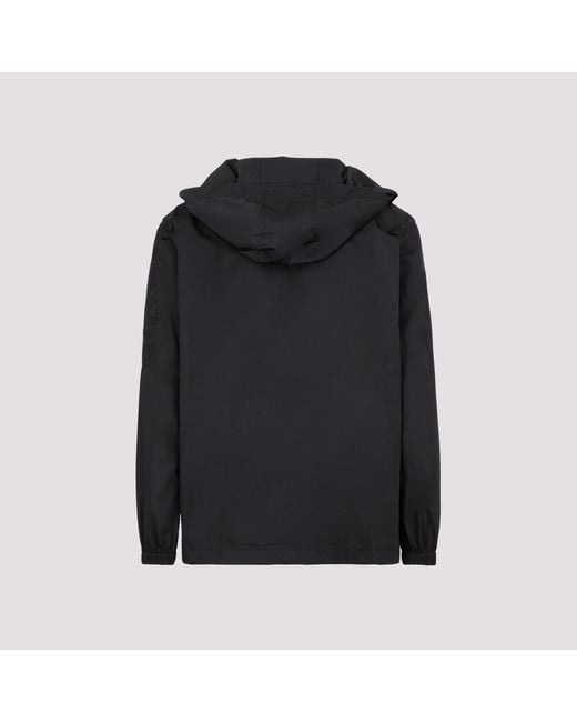 Lanvin Black Logo-Embroidered Windbreaker Jacket for men