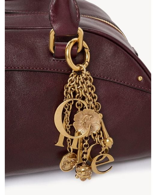 Chloé Metallic Chloé Symbols Logo Keyring Bag Charm