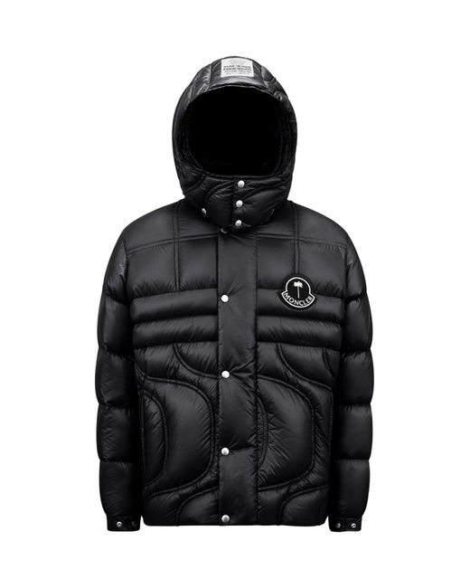 Moncler Black X Palm Angels Cherith Hooded Short Down Jacket