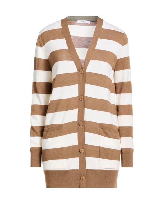 Max Mara White Classic Versatile Striped Sweater