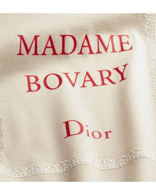 Dior Natural Book Cover Short-Sleeved Sweater