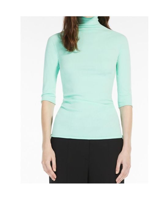 Sportmax Green Three-Quarter Sleeve Knitwear