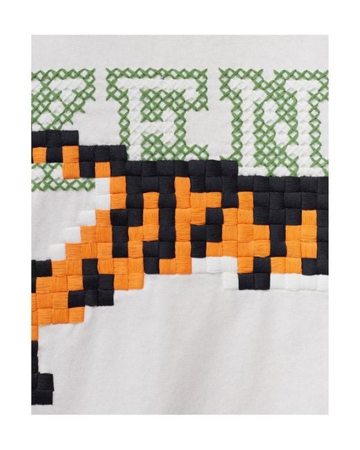 KENZO White Pixels' Oversized T-Shirt for men