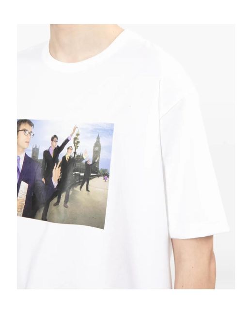 Junya Watanabe White Printed T-Shirt for men