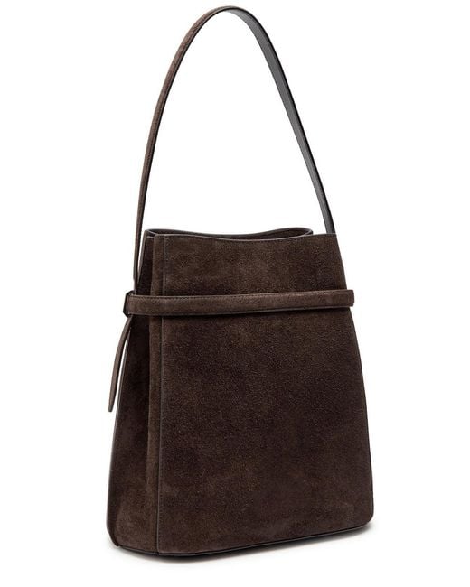 Totême Brown Logo Bucket Bag