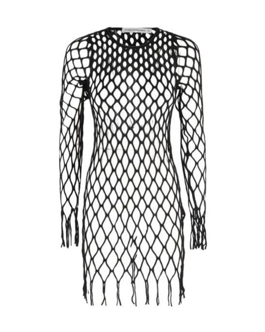 Christopher Esber Black Mesh Knit Mini Dress