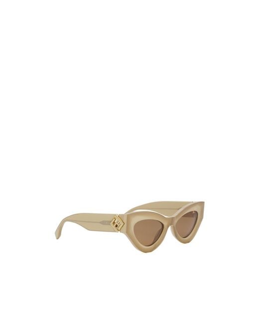Fendi Natural Eyewear Cat-Eye Frame Sunglasses