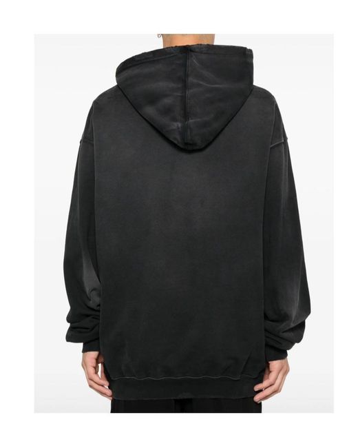 Ann Demeulemeester Black Drawstring Hoodie for men