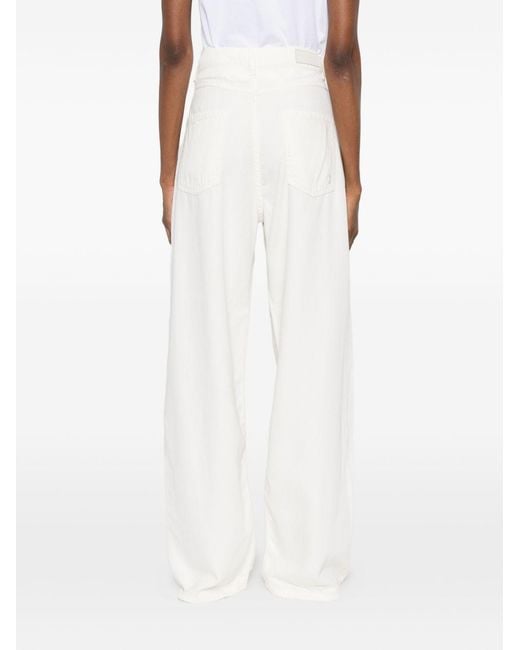 ICON DENIM White Poppy Wide Leg Jeans