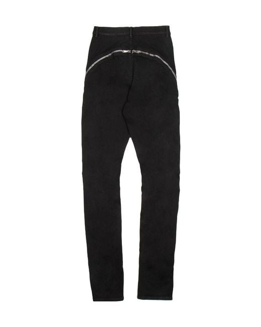 Rick Owens Black Zip-Detail Slim-Fit Jeans for men