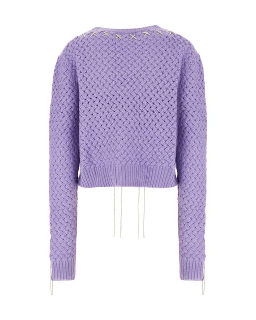 GIUSEPPE DI MORABITO Purple Cropped Cardigan