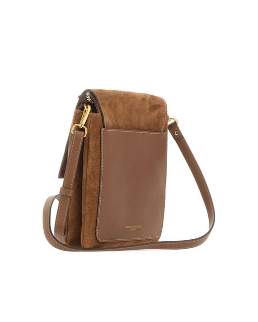 Gianni Chiarini Brown Three Suede Shoulder Bag