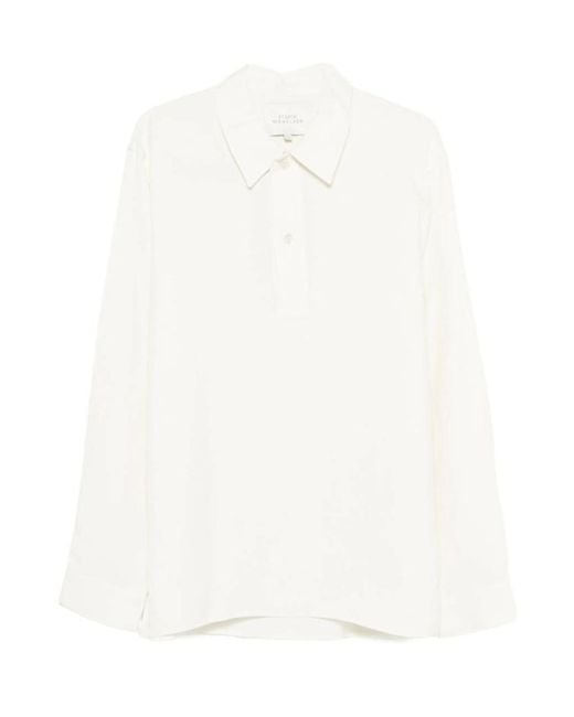 Studio Nicholson White Long-Sleeved Shirt for men