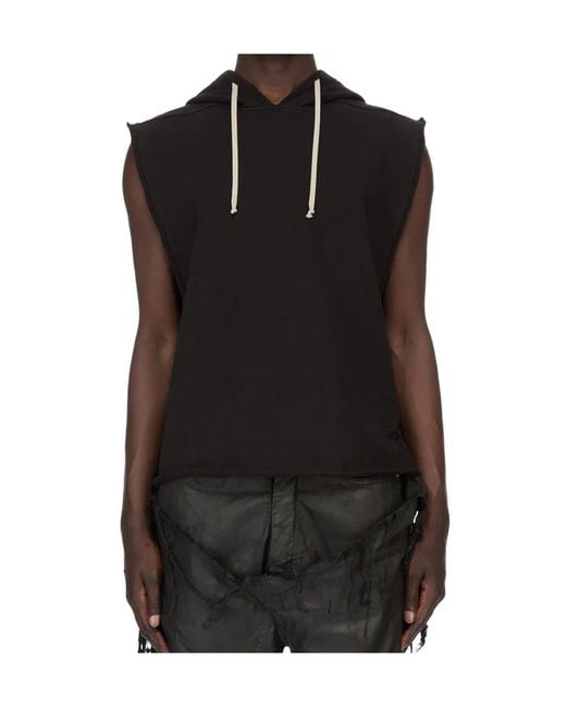 Rick Owens Black Hooded Tunic for men