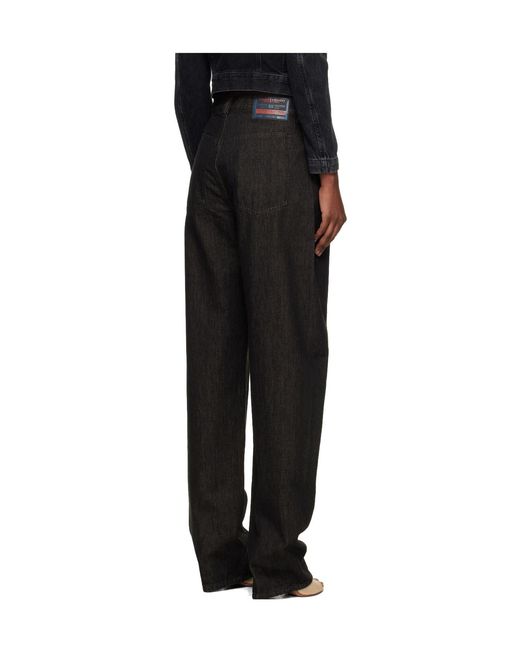 DIESEL Black 1974 D-Ellz Relaxed Wide-Leg Jeans