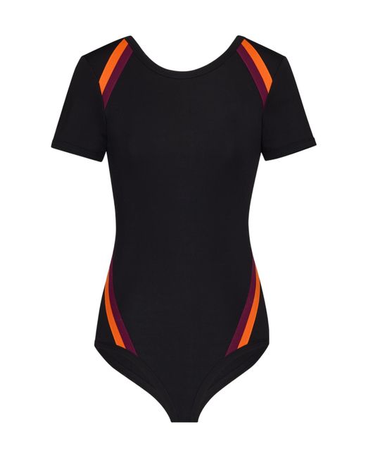 Saint Laurent Black Short-Sleeve Knitted Bodysuit