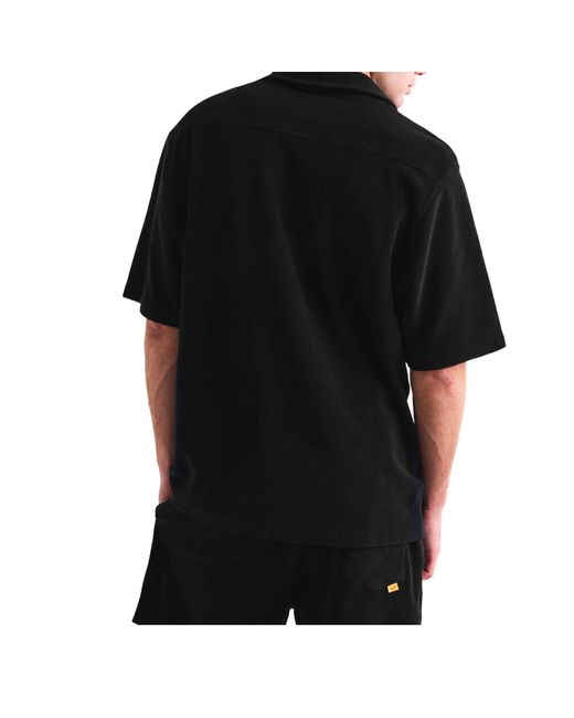 GALLERY DEPT. Black Plain Short Sleeve Shirt for men