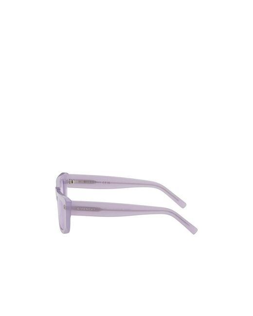 Givenchy Purple Rectangular Frame Sunglasses