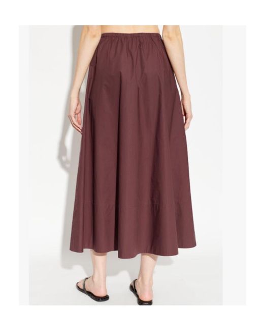By Malene Birger Purple Elastic Waist Midi Skirt