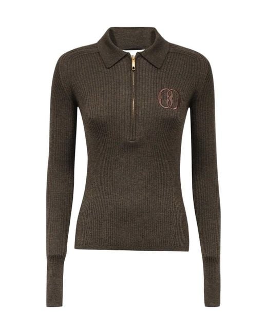 Bally Black Half-Zipped Jumper