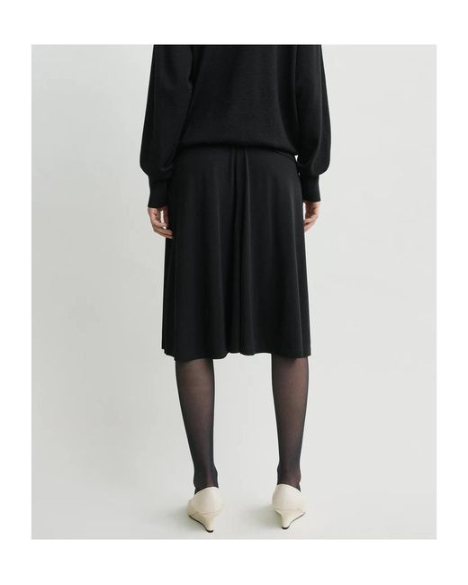 Totême  Black Totême A-Line Fluid Midi Skirt