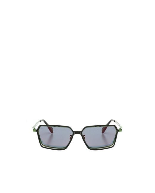 Kuboraum White Geometric Sunglasses for men