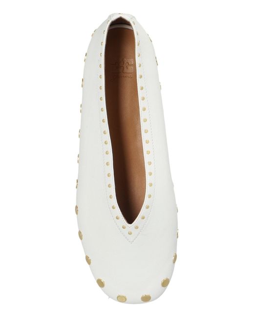 Ganni White Jenny Ballerina