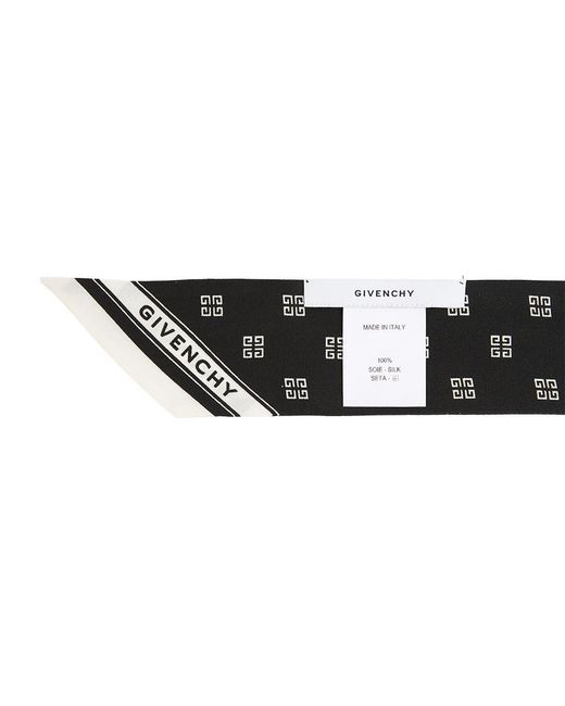 Givenchy Black Pointed Silk Scarf