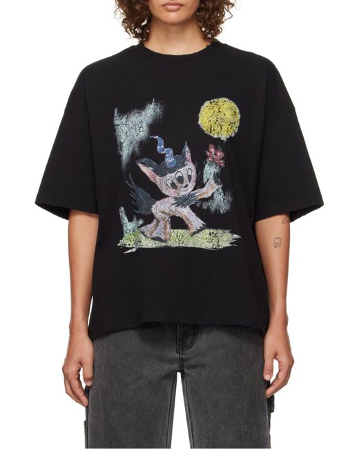 we11done Black Monster Pony T-Shirt for men
