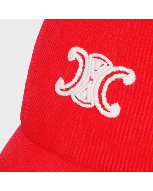 Céline Red Vivienne Cap for men