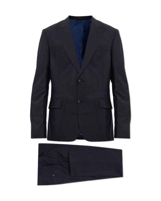 Paul Smith Blue Long-Sleeved Suit for men