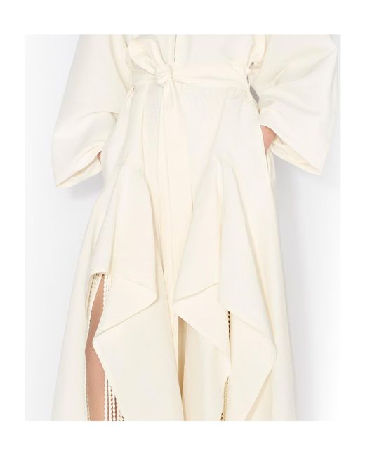 Alaïa White Paper-Blend Layered Jumpsuit
