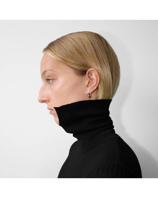 Burberry White Shield Slim Earrings