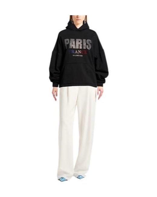 Balenciaga Black Hooded Track Jackets