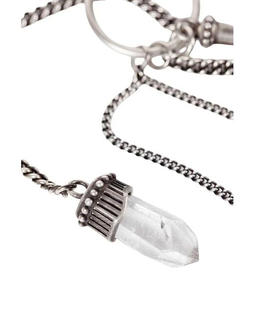 Ann Demeulemeester White Ellsu Necklace for men