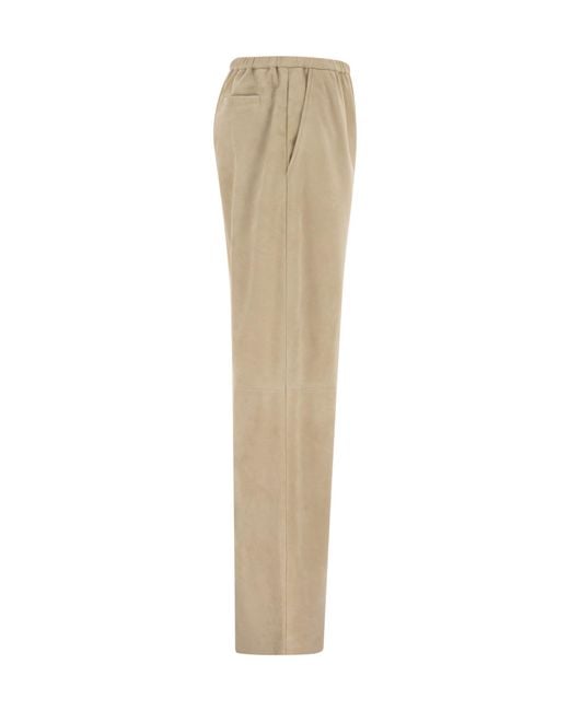 Antonelli Natural Trousers With Elasticated Waist