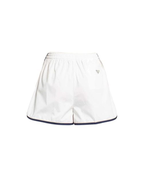 Prada White Elastic Waist Shorts