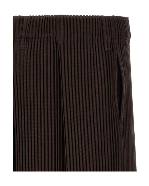 Homme Plissé Issey Miyake Black Pleated Shorts for men