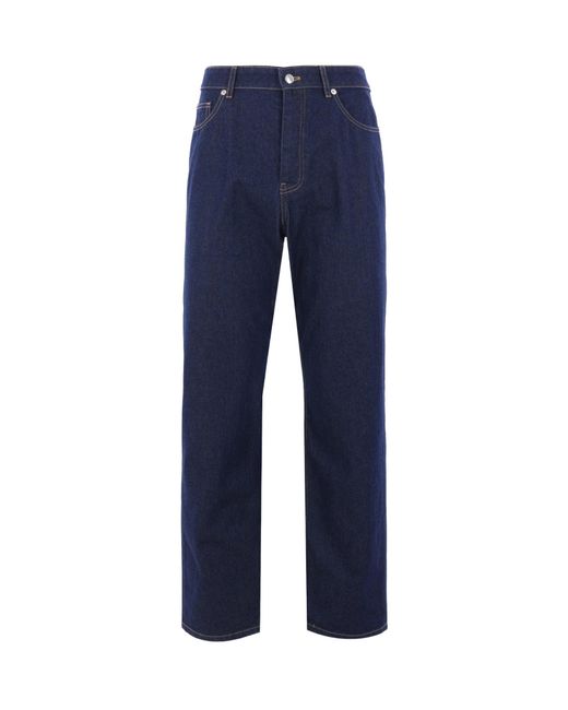Maison Kitsuné Blue Straight Jeans for men