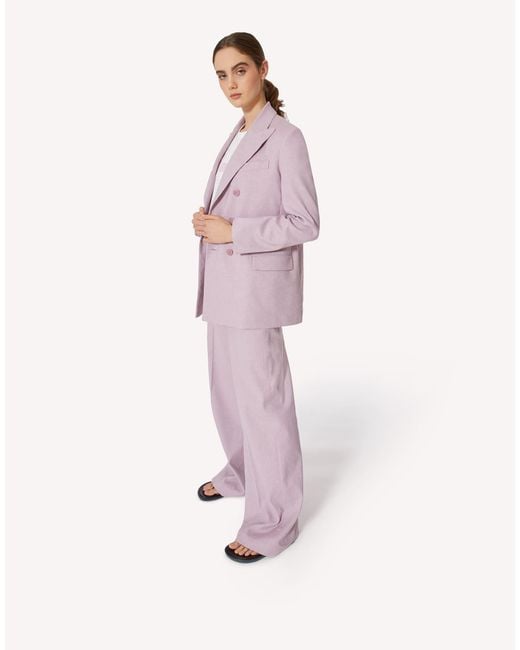 RED Valentino Pink Wide-Legged Casual Pants