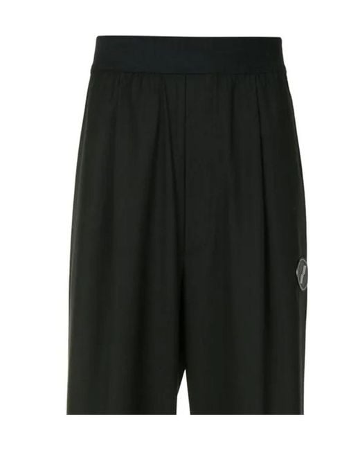 we11done Black Wide-Leg Trousers for men
