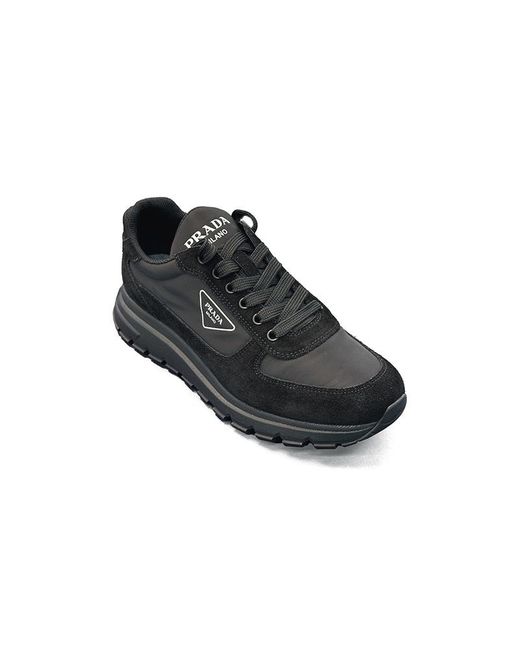 Prada Black Round-Toe Sneakers for men