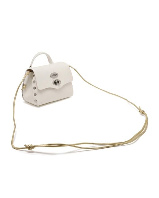 Zanellato White Baby Studded Shoulder Bag