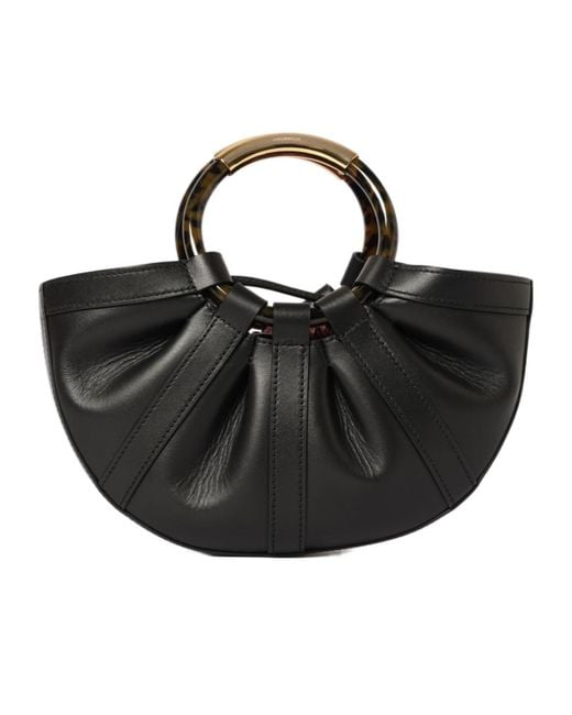 Coccinelle Black Small Shell Top Handle Bag