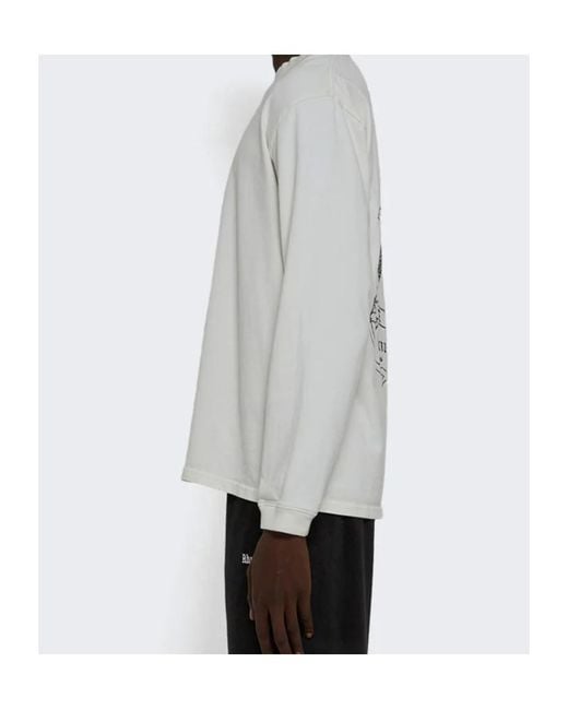 Rhude Gray Grand Cru Crest L/S T-Shirt for men