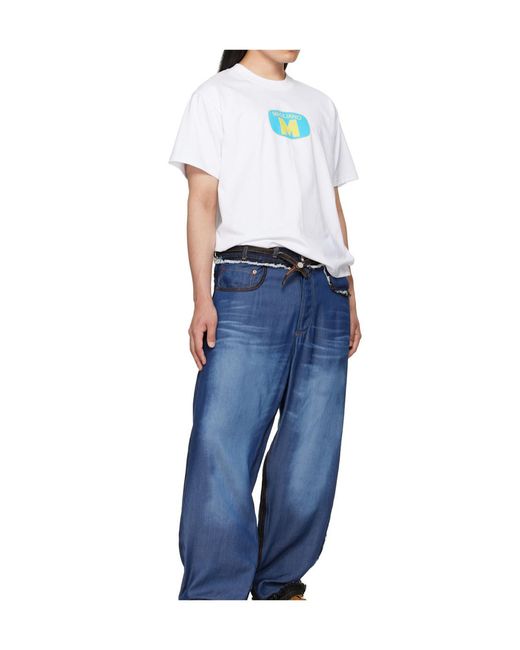 Magliano White Logo-Print T-Shirt for men