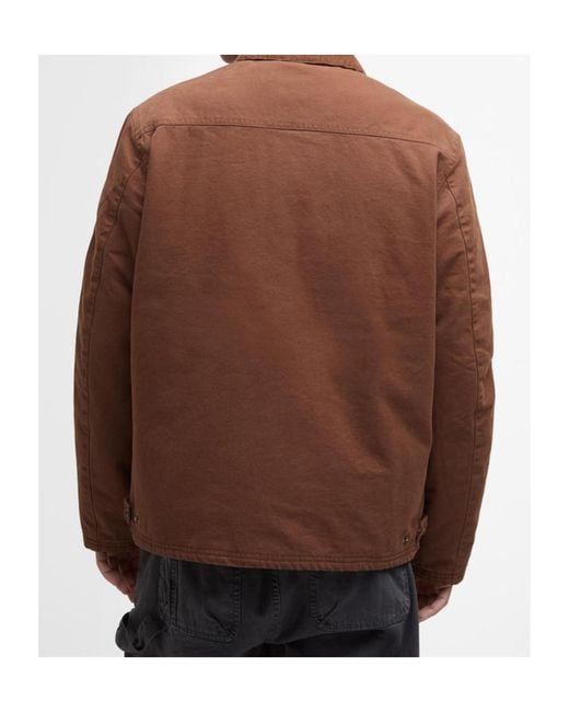 Barbour Brown Collared Casual Jacket for men