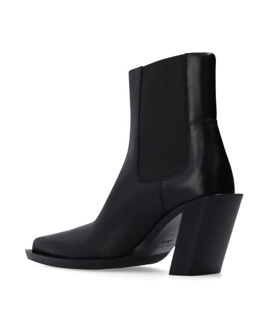 Acne Black Pointed Leather Boots