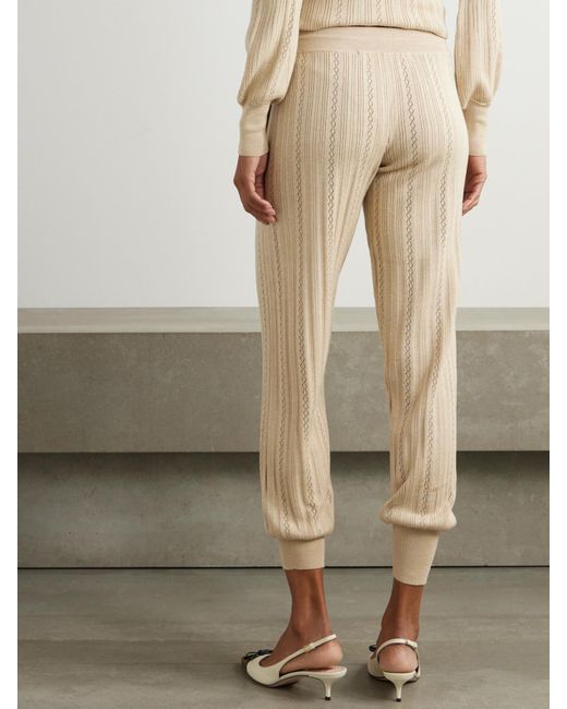 Valentino Natural Knitted Casual Pants
