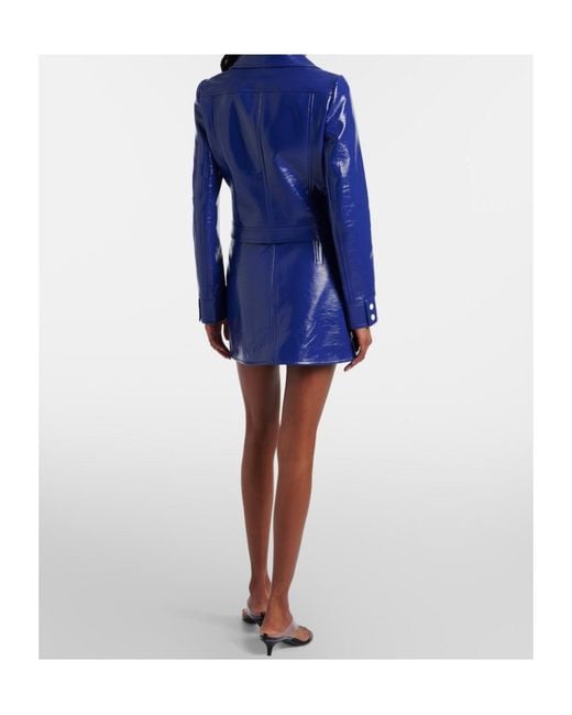 Courreges Blue Logo Miniskirt